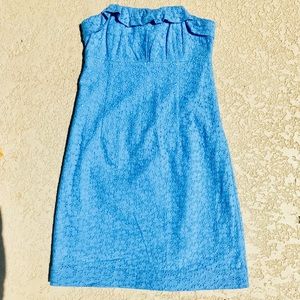 Lilly Pulitzer strapless periwinkle blue dress
